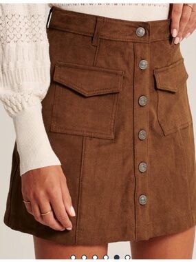 Abercrombie Vegan Suede Skirt - Small